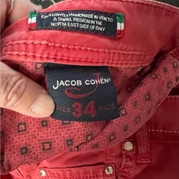 EUC Jacob Cohen red cotton pant size 34 - Picture 4 of 4